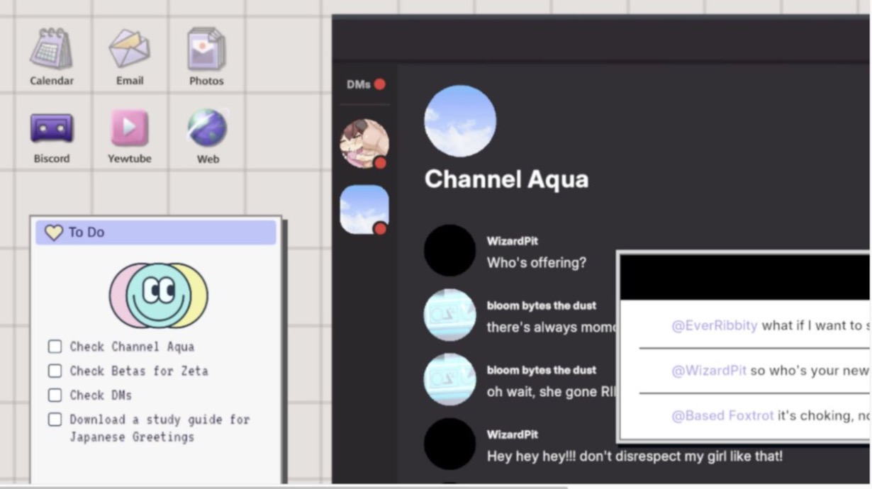Official lovebyte.exe game screenshot